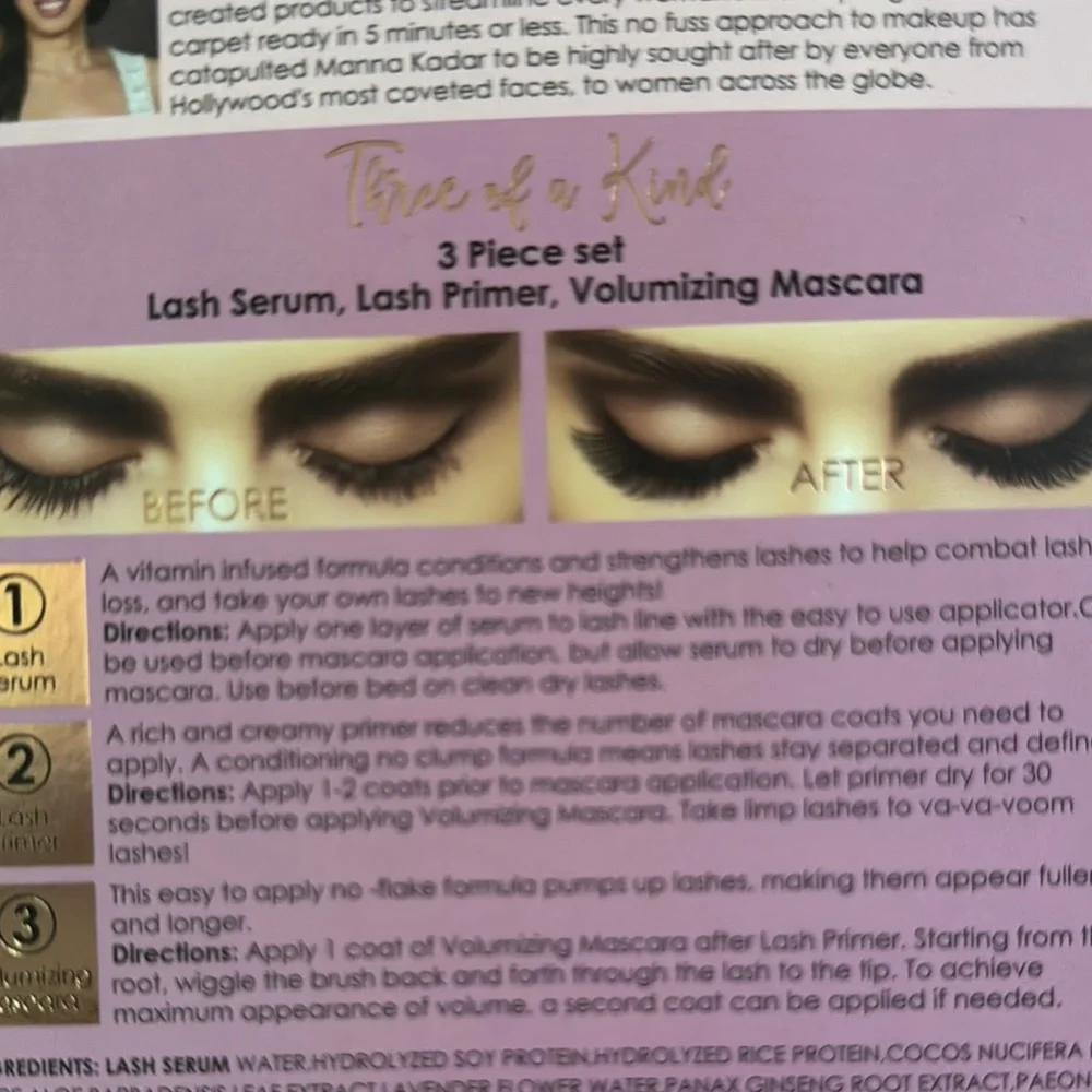 Manna Kadar Three of a Kind Lash Set - Silver, White, Black